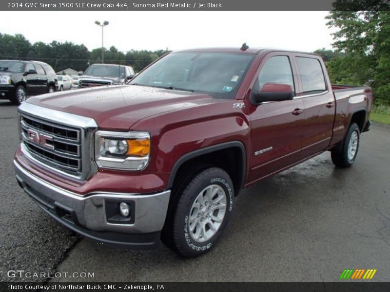 Sonoma Red Metallic / Jet Black 2014 GMC Sierra 1500 SLE Crew Cab 4x4