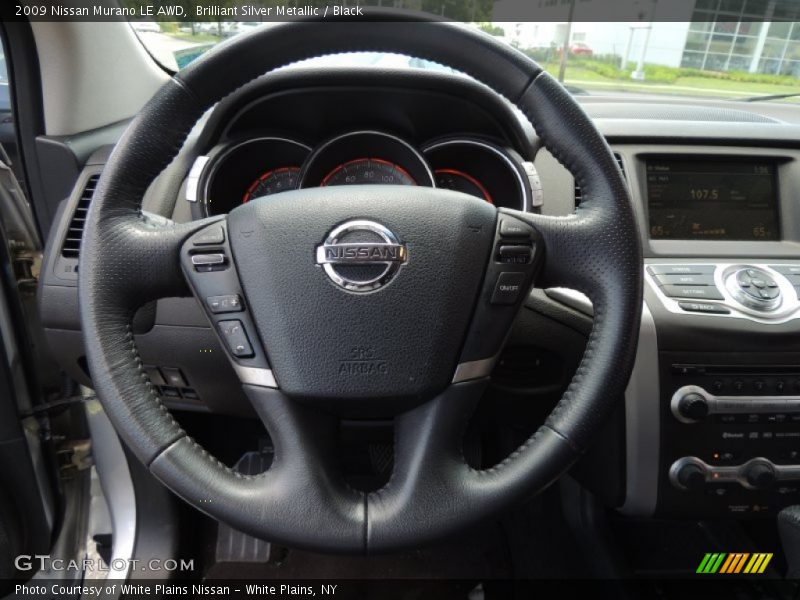 Brilliant Silver Metallic / Black 2009 Nissan Murano LE AWD