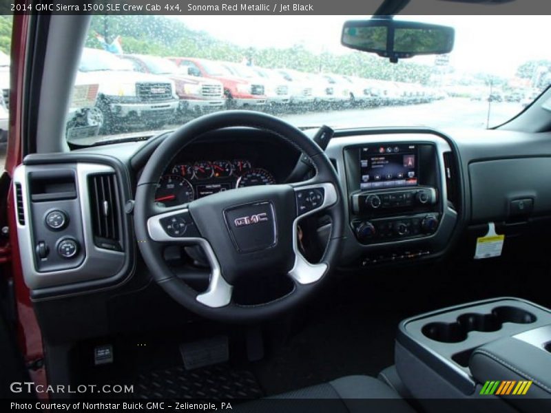 Sonoma Red Metallic / Jet Black 2014 GMC Sierra 1500 SLE Crew Cab 4x4