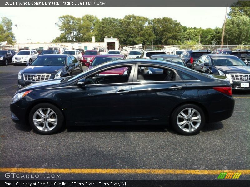 Pacific Blue Pearl / Gray 2011 Hyundai Sonata Limited