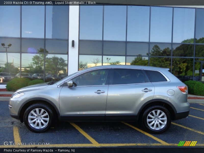 Liquid Silver Metallic / Black 2009 Mazda CX-9 Touring AWD