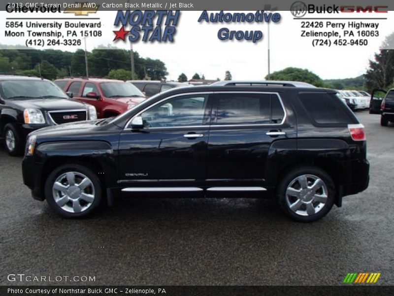 Carbon Black Metallic / Jet Black 2013 GMC Terrain Denali AWD