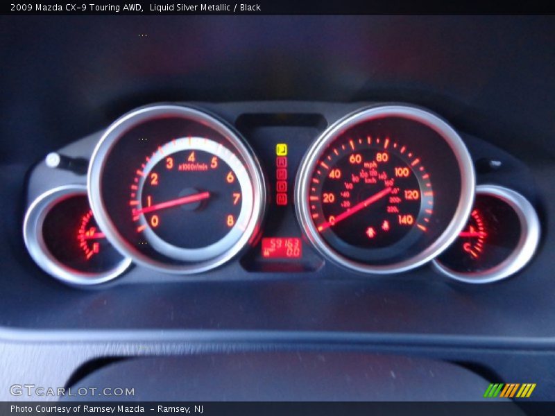 Liquid Silver Metallic / Black 2009 Mazda CX-9 Touring AWD