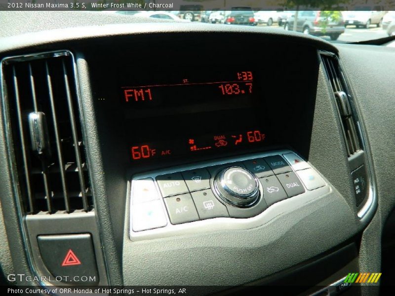 Winter Frost White / Charcoal 2012 Nissan Maxima 3.5 S