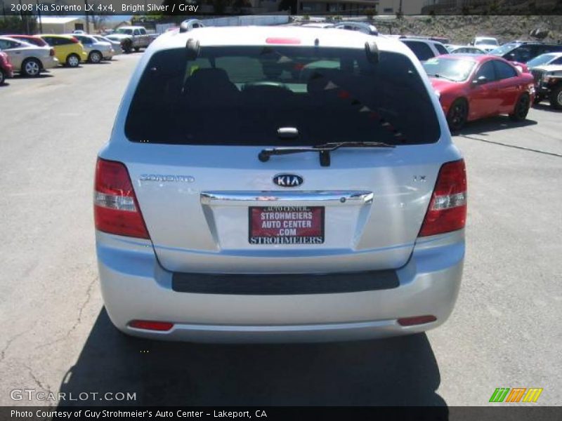 Bright Silver / Gray 2008 Kia Sorento LX 4x4
