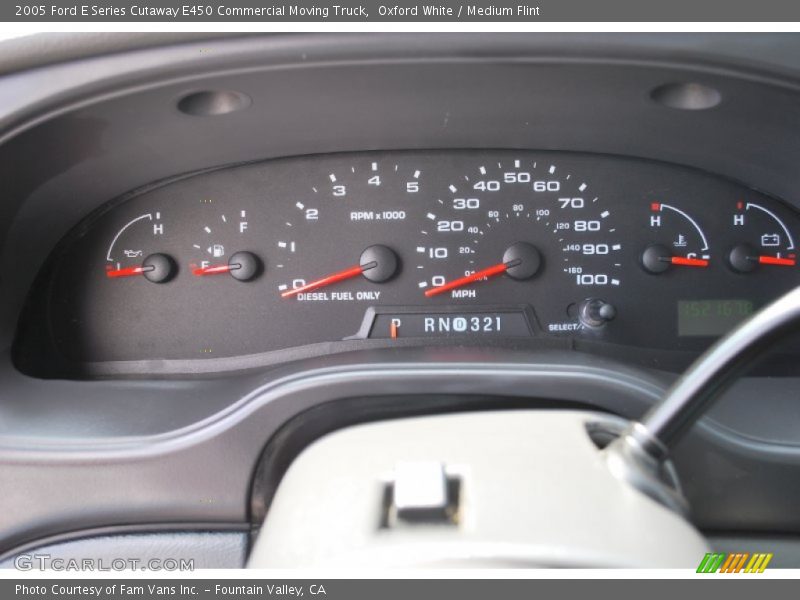  2005 E Series Cutaway E450 Commercial Moving Truck E450 Commercial Moving Truck Gauges