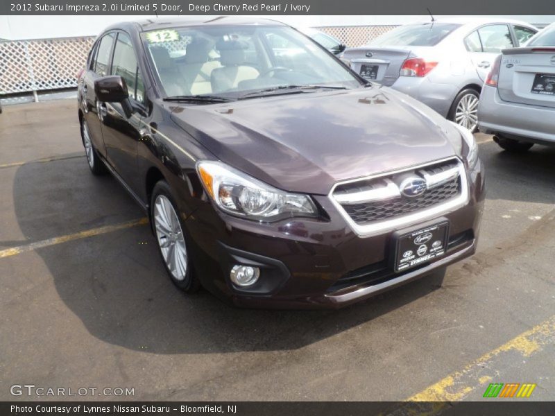 Deep Cherry Red Pearl / Ivory 2012 Subaru Impreza 2.0i Limited 5 Door