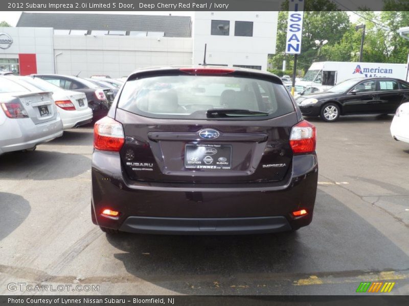 Deep Cherry Red Pearl / Ivory 2012 Subaru Impreza 2.0i Limited 5 Door