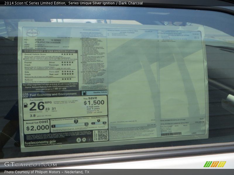 2014 tC Series Limited Edition Window Sticker