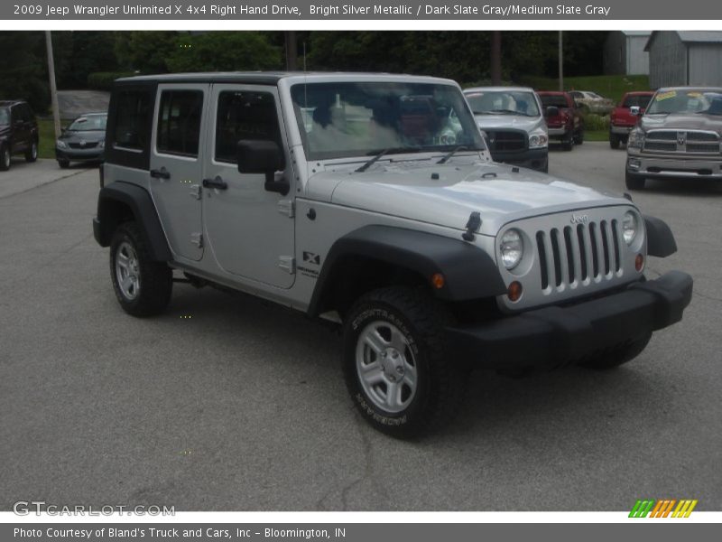 Bright Silver Metallic / Dark Slate Gray/Medium Slate Gray 2009 Jeep Wrangler Unlimited X 4x4 Right Hand Drive