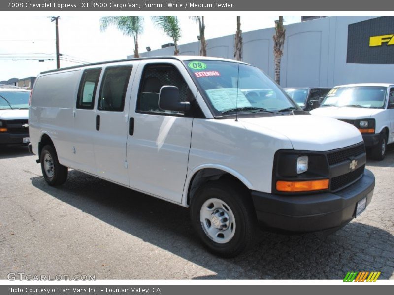 Summit White / Medium Pewter 2008 Chevrolet Express EXT 3500 Cargo Van