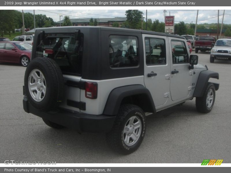 Bright Silver Metallic / Dark Slate Gray/Medium Slate Gray 2009 Jeep Wrangler Unlimited X 4x4 Right Hand Drive