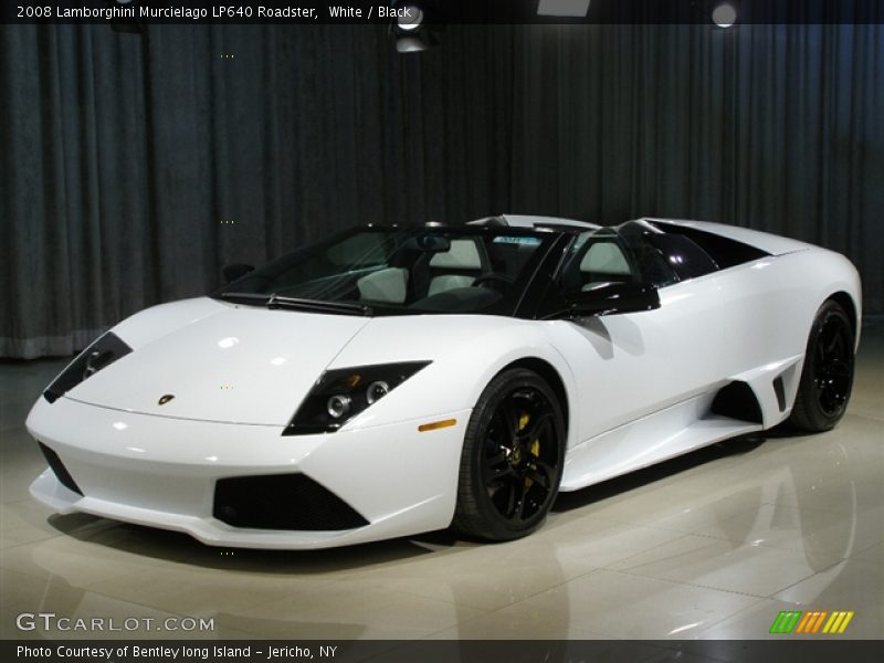 White / Black 2008 Lamborghini Murcielago LP640 Roadster