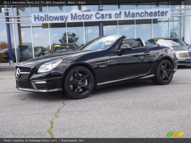 Black / Black 2013 Mercedes-Benz SLK 55 AMG Roadster