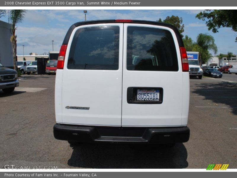 Summit White / Medium Pewter 2008 Chevrolet Express EXT 3500 Cargo Van
