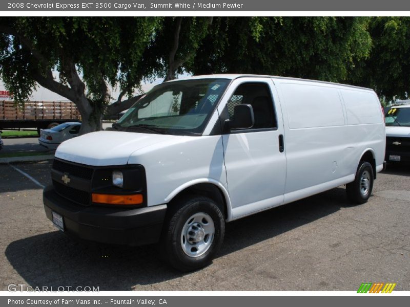 Summit White / Medium Pewter 2008 Chevrolet Express EXT 3500 Cargo Van