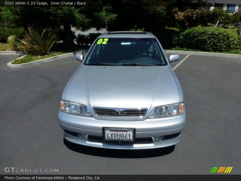 Silver Crystal / Black 2002 Infiniti G 20 Sedan