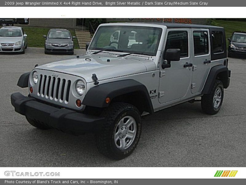 Bright Silver Metallic / Dark Slate Gray/Medium Slate Gray 2009 Jeep Wrangler Unlimited X 4x4 Right Hand Drive