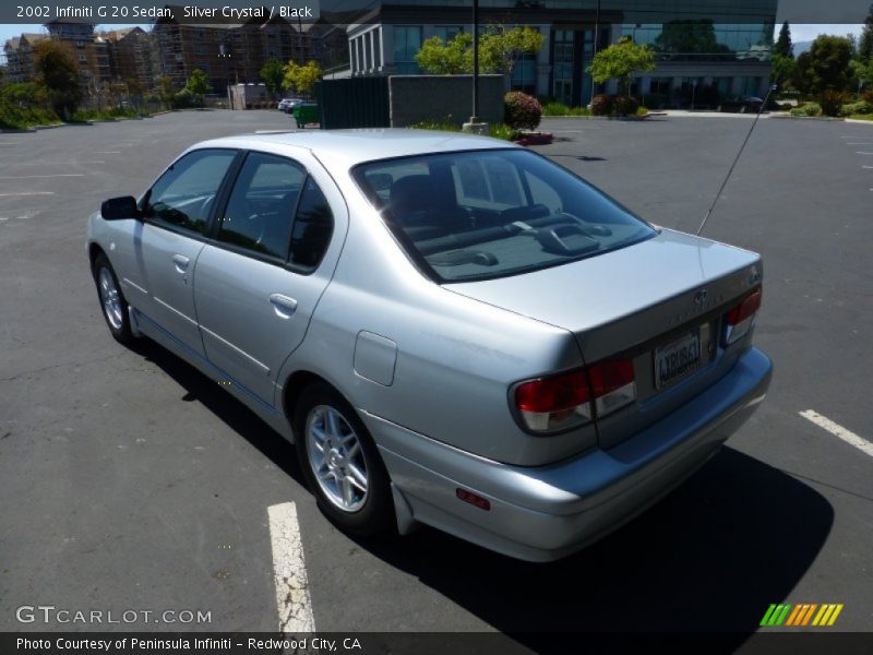 Silver Crystal / Black 2002 Infiniti G 20 Sedan