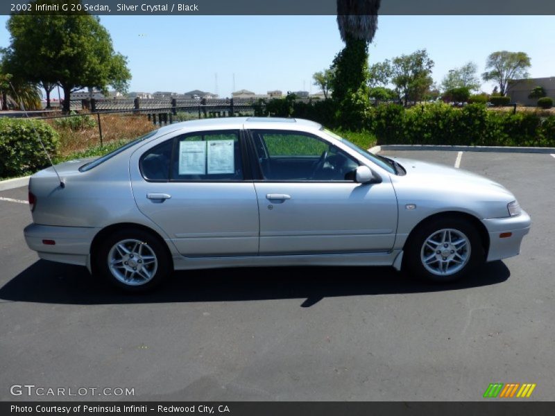 Silver Crystal / Black 2002 Infiniti G 20 Sedan