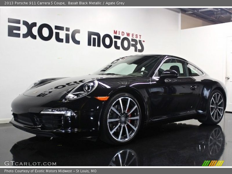 Basalt Black Metallic / Agate Grey 2013 Porsche 911 Carrera S Coupe