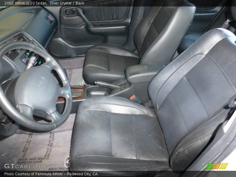 Silver Crystal / Black 2002 Infiniti G 20 Sedan