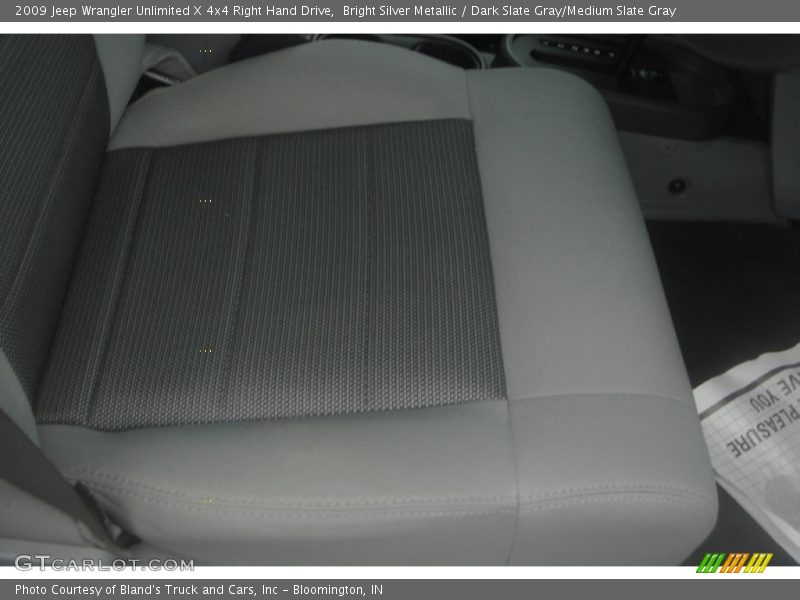 Bright Silver Metallic / Dark Slate Gray/Medium Slate Gray 2009 Jeep Wrangler Unlimited X 4x4 Right Hand Drive