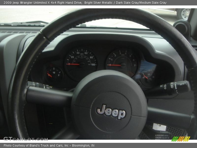 Bright Silver Metallic / Dark Slate Gray/Medium Slate Gray 2009 Jeep Wrangler Unlimited X 4x4 Right Hand Drive