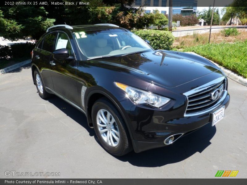 Malbec Black / Wheat 2012 Infiniti FX 35 AWD