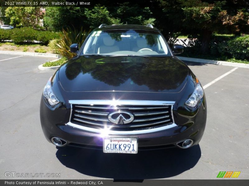 Malbec Black / Wheat 2012 Infiniti FX 35 AWD