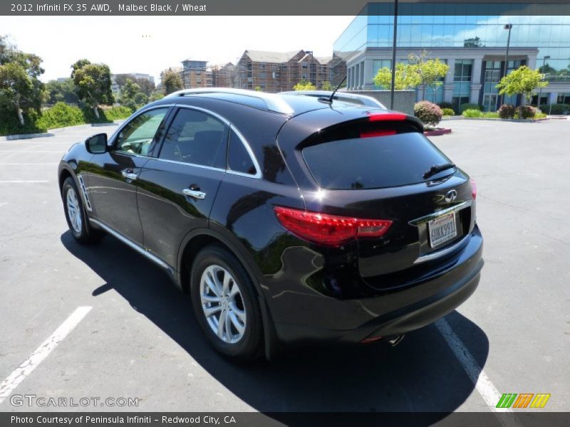 Malbec Black / Wheat 2012 Infiniti FX 35 AWD