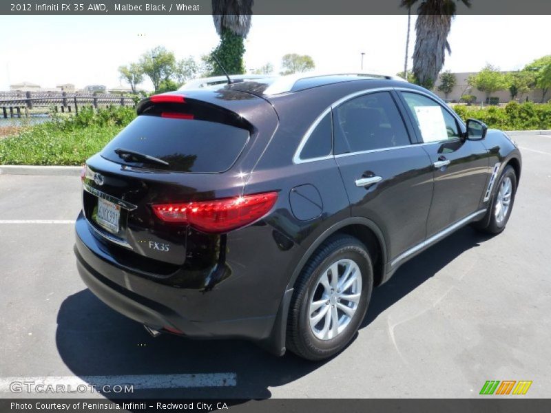 Malbec Black / Wheat 2012 Infiniti FX 35 AWD