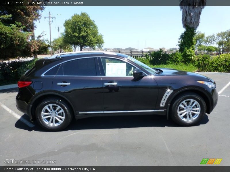 Malbec Black / Wheat 2012 Infiniti FX 35 AWD