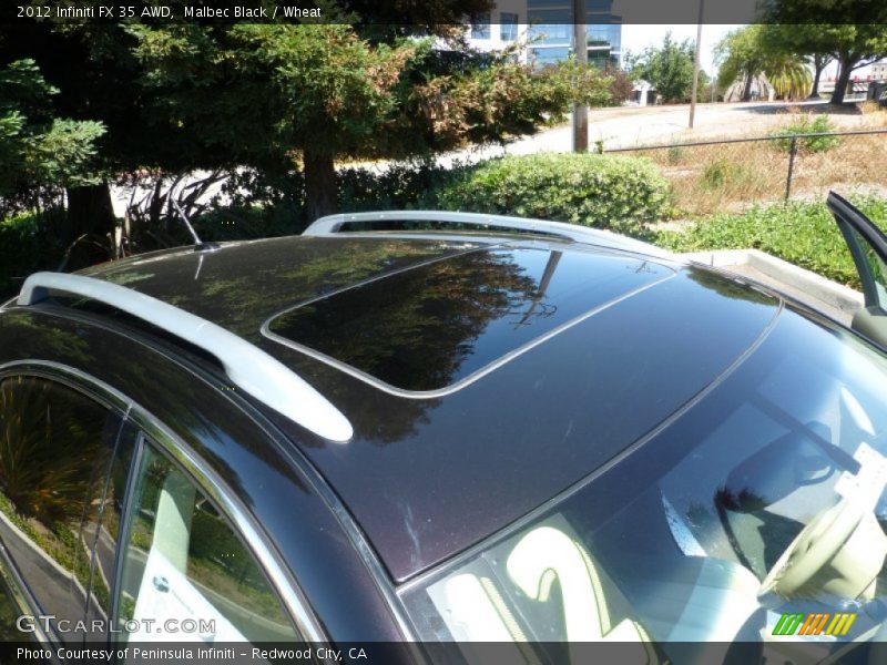Malbec Black / Wheat 2012 Infiniti FX 35 AWD