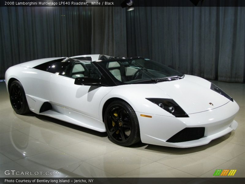 White / Black 2008 Lamborghini Murcielago LP640 Roadster