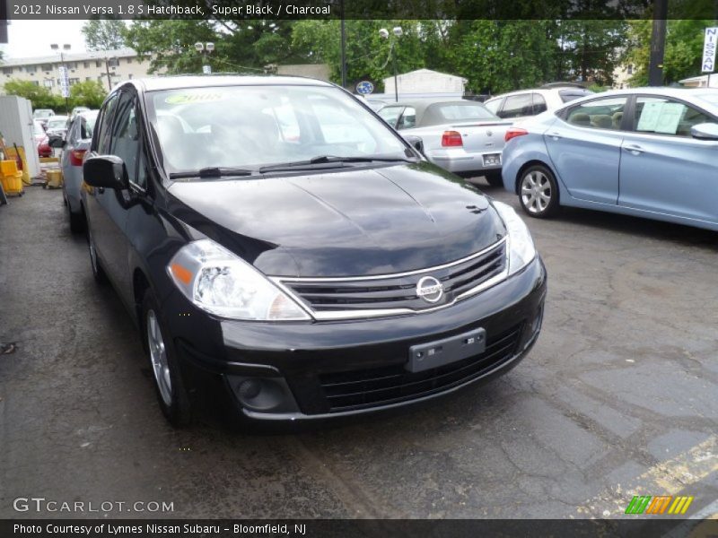Super Black / Charcoal 2012 Nissan Versa 1.8 S Hatchback
