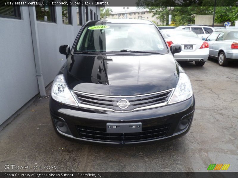 Super Black / Charcoal 2012 Nissan Versa 1.8 S Hatchback