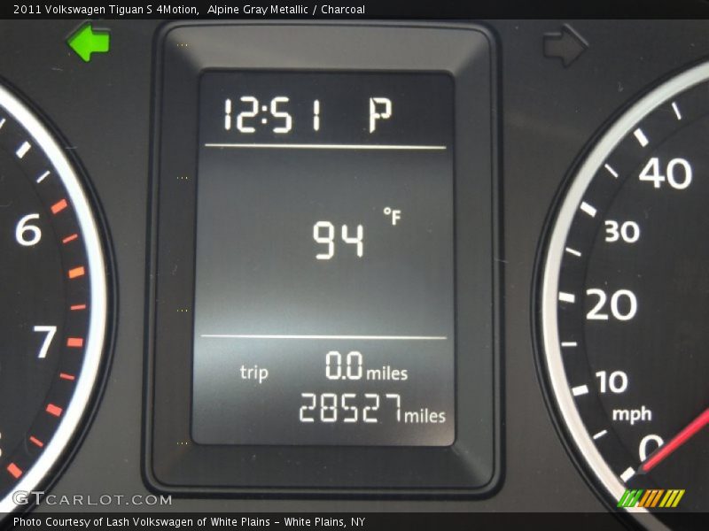 Alpine Gray Metallic / Charcoal 2011 Volkswagen Tiguan S 4Motion