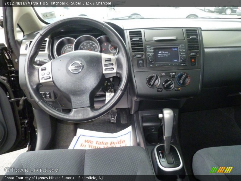 Super Black / Charcoal 2012 Nissan Versa 1.8 S Hatchback