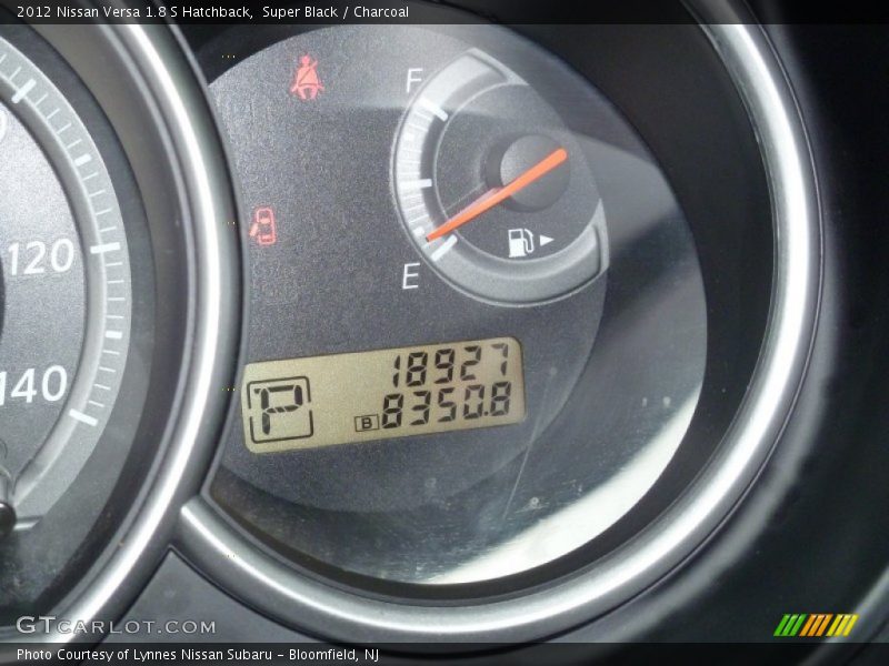 Super Black / Charcoal 2012 Nissan Versa 1.8 S Hatchback