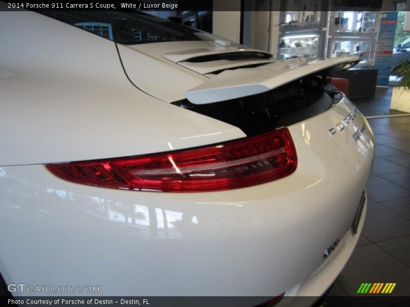 White / Luxor Beige 2014 Porsche 911 Carrera S Coupe