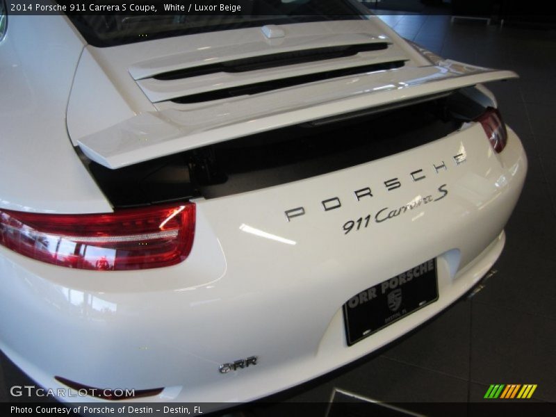 White / Luxor Beige 2014 Porsche 911 Carrera S Coupe