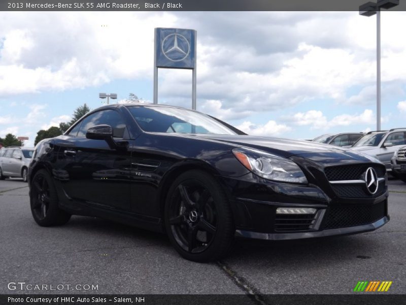 Black / Black 2013 Mercedes-Benz SLK 55 AMG Roadster