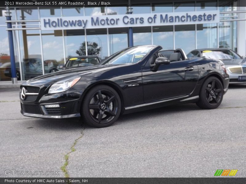 Black / Black 2013 Mercedes-Benz SLK 55 AMG Roadster