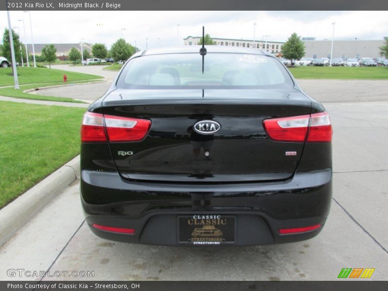 Midnight Black / Beige 2012 Kia Rio LX