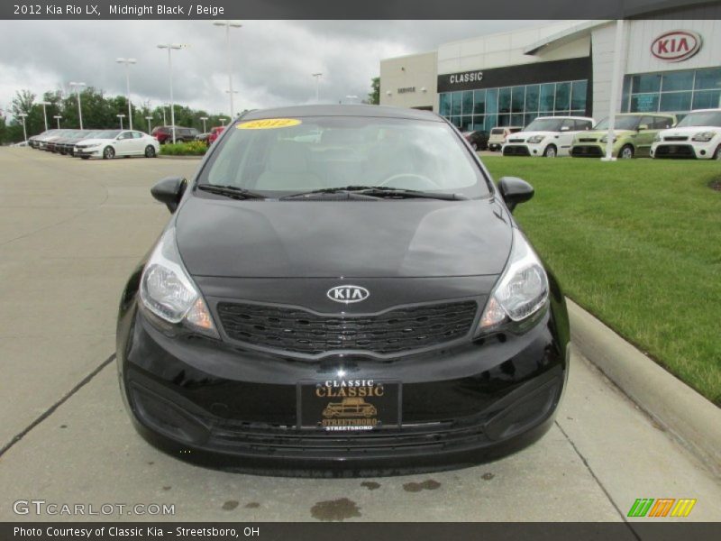 Midnight Black / Beige 2012 Kia Rio LX