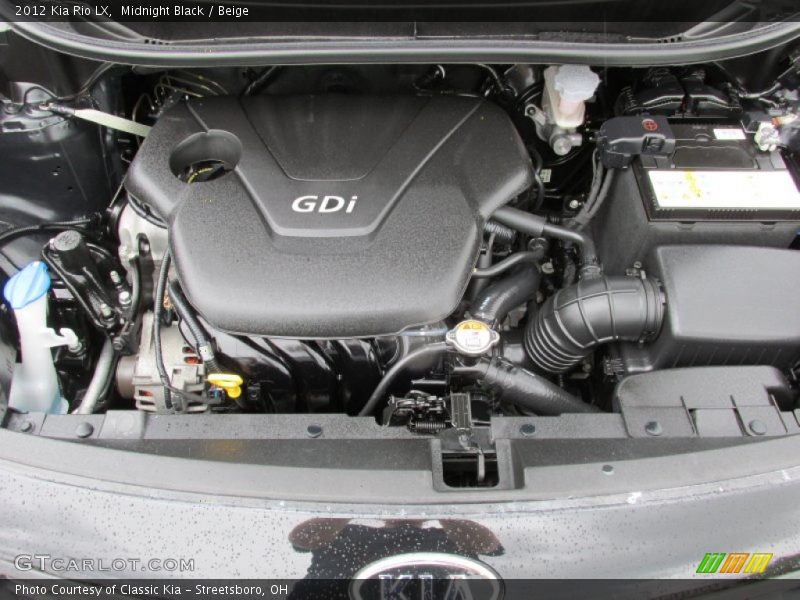  2012 Rio LX Engine - 1.6 Liter GDi DOHC 16-Valve CVVT 4 Cylinder