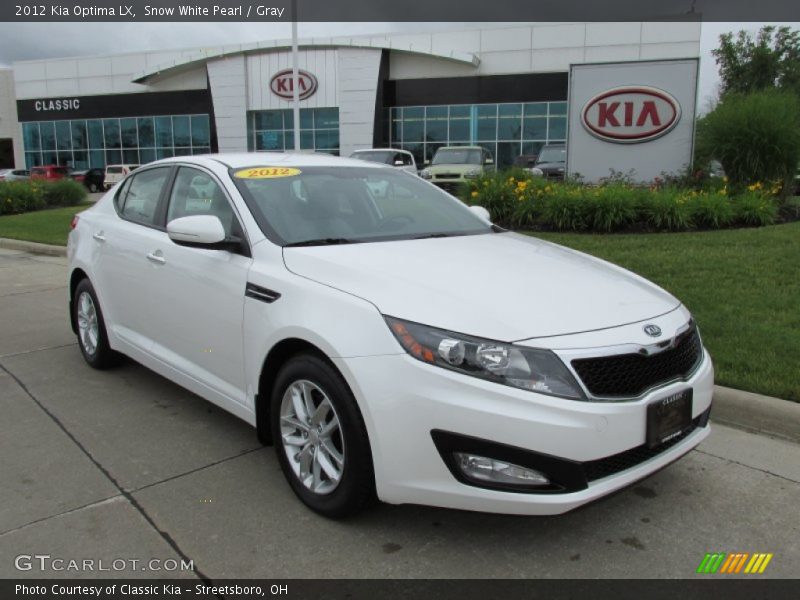Snow White Pearl / Gray 2012 Kia Optima LX