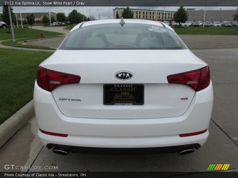 Snow White Pearl / Gray 2012 Kia Optima LX
