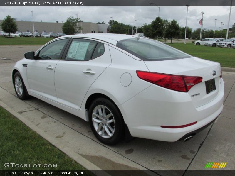 Snow White Pearl / Gray 2012 Kia Optima LX